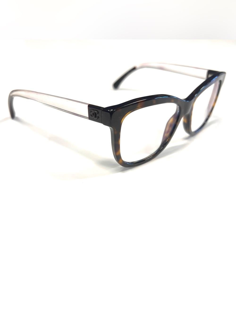 Authentic Chanel 3272 c.714 52-16-140 Tortoise Crystal Glasses Frames Italy